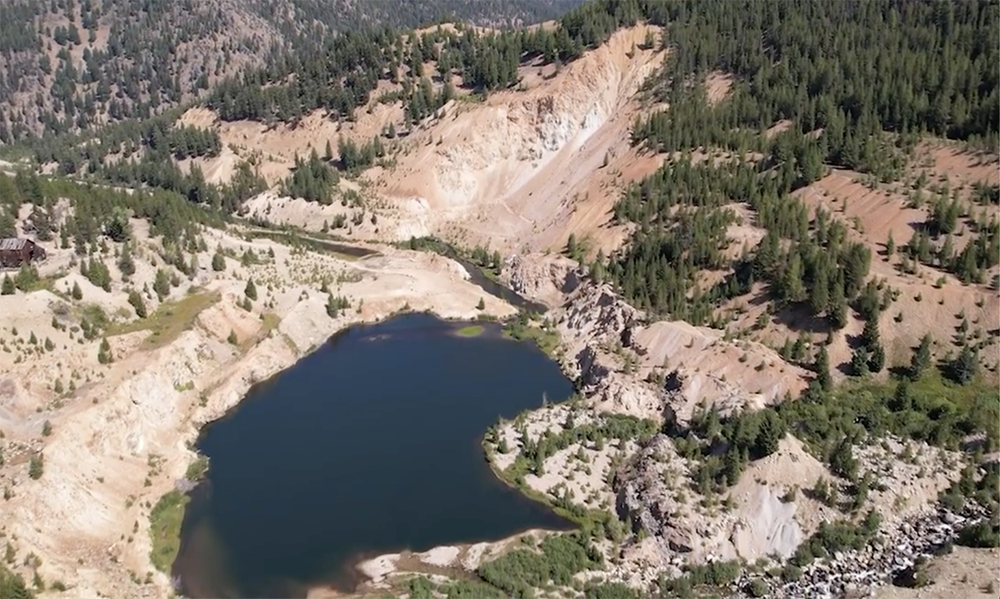 photo of antimony mine location in Stibnite Idaho